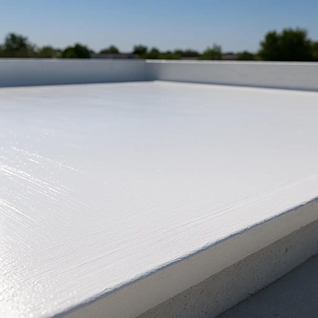 Acrylic roof waterproofing insulation coating with reflective white surface - biccompany