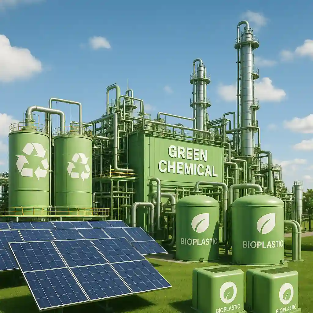 Sustainable green chemical factory using renewable energy