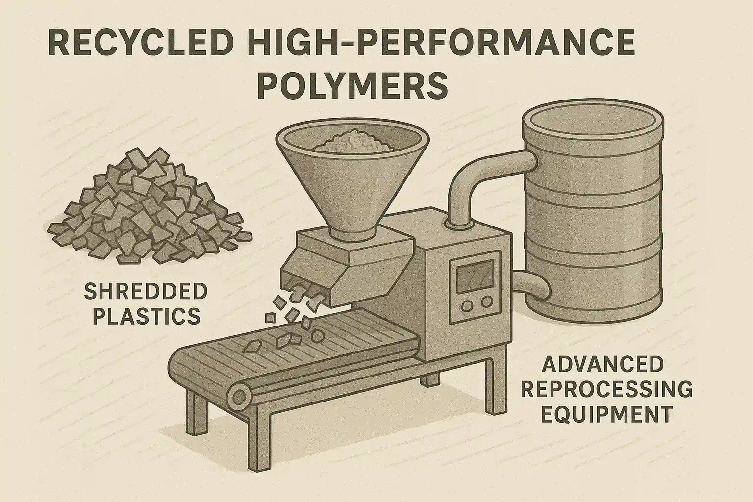 Industrial recycling of high-performance polymers in a modern facility