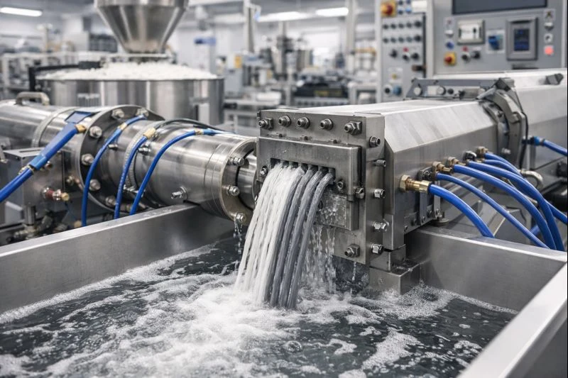 Polymer compound processing in industrial production