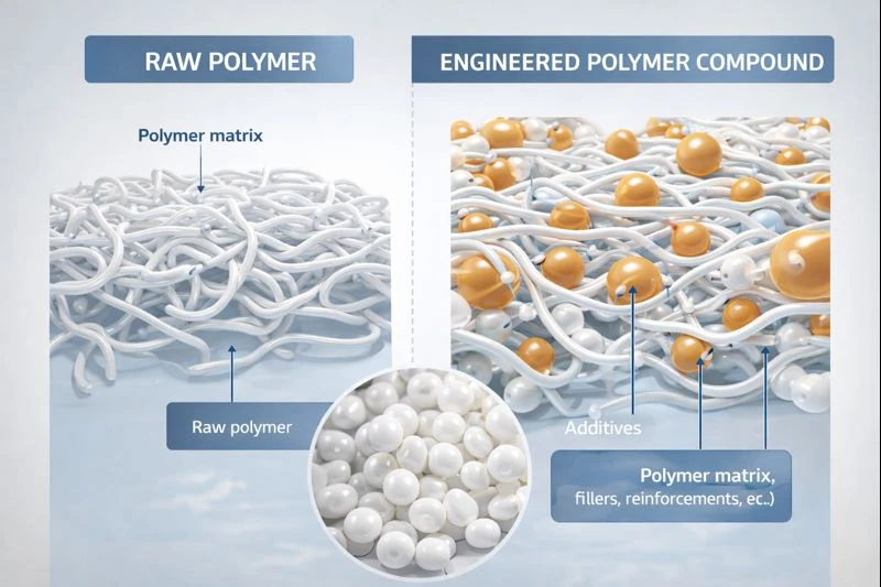 Engineered polymer compound structure and performance