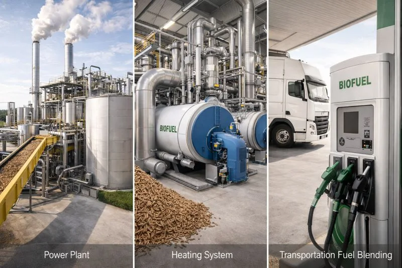 Applications of BIC biofuel in industrial energy and power generation systems