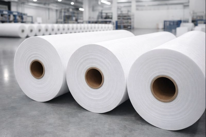 Spunbond nonwoven fabric for industrial use